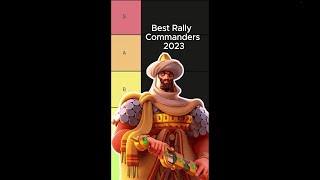 2023 Rally Commander Tier List  Rise of Kingdoms [upl. by Thorpe703]