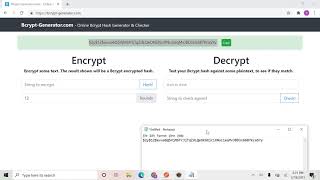 Encrypting and Verifying a plaintext using Bcrypt Generator [upl. by Aedni121]