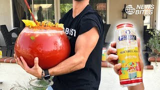 We Made A GIANT MANGO MICHELADA  News Bites [upl. by Akerdal968]