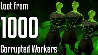 RS3  Loot from 1000 Corrupted Workers [upl. by Thaxter458]