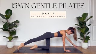 15MIN gentle pilates amp stretching  DAY 77DAY PILATES CHALLENGE  no equipment  LIDIAVMERA [upl. by Sophronia274]