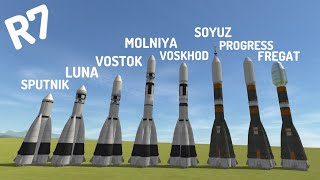 KSP Evolution of the Most Popular Rocket In History [upl. by Nosned]