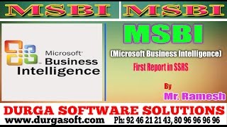 MSBI Tutorial  First Report in SSRS by Ramesh [upl. by Halyak884]