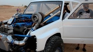 Sand drag race with HUGE turbos [upl. by Ykcub]