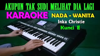 TERATAI  Inka Christie  KARAOKE Nada Wanita  EDO [upl. by Minni]