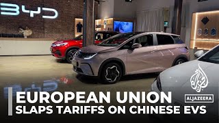 EU imposes tariffs of up to 38 on Chinese electric vehicles [upl. by Lleder]