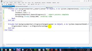 How to Use BackgroundWorker Load Value to Progressbar in VB NET 2012 [upl. by Naoh]