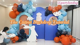 Foam Board Cutout Backdrop  Balloon Garland Tutorial [upl. by Anitsirhcairam]