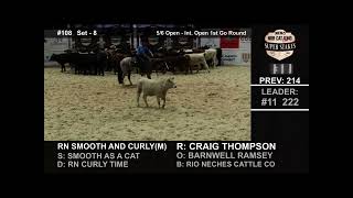 2023 NCHA Super Stakes Cutting Horse Competition RN Smooth and Curly [upl. by Rondon]