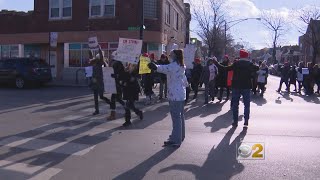 Striking Teachers Head To Aldermans Office [upl. by Karab]