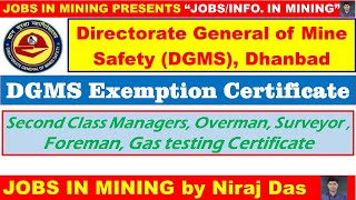 DGMS EXEMPTION CERTIFICATE [upl. by Ayra]