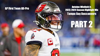 Antoine Winfield Jr  20232024 Season HIGHLIGHT MIX PART 2  Tampa Bay Buccaneers Captain [upl. by Aitenev]