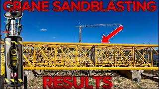 Portable Sandblaster in Action Crane Transformation Results [upl. by Axela]