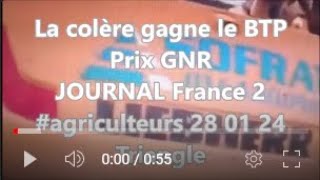 La colère gagne le BTP Prix Gasoil Non Routier JOURNAL France 2 28 01 24 Triangle Delta [upl. by Bond]