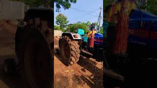 Powertrac euro50 with Redlands balerbhavanitractorvlogs tractorvideo redlands bestreels [upl. by Htenay]