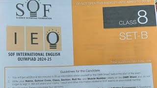 Class 8 English Olympiad Question Paper 202425  SOF IEO Exam for Class 8 [upl. by Aznola449]