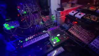 LAST PATCH ALL SYNTHS SET UP THERE SYNTH JAM  MODULAR EURORACK 3 AUDIO INTERFACES 84 INPUTS [upl. by Eskill]