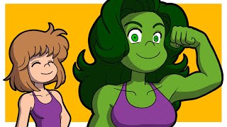 Transformación de SheHulk  Animación  Webcómic Animado  SheHulk y Cypher  Español [upl. by Klump597]