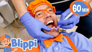 Blippi at the Dentist  Learning with Blippi  Kids Videos  Moonbug Kids After School [upl. by Enenaj534]