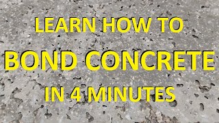 How to bond new concrete to old concrete [upl. by Maitland]