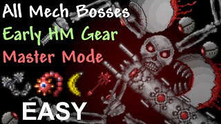 Terraria MECH TRIO Early Hardmode Items Master Mode [upl. by Ecam939]