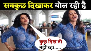 Mallika Sherawat spotted on Mumbai Airport in very bold Dress [upl. by Aicenad]