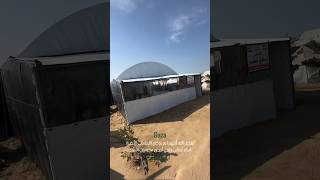 Tent Mosque for displaced people in Gaza tent mosque masjid gaza palestine shorts trending [upl. by Yelsnia]