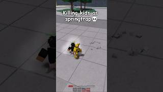 Springtrap attacks kid💀 roblox thestongestbattlegrounds saitamabattlegrounds shorts fnaf funny [upl. by Zolner]