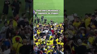 Pelea entre futbolistas uruguayos con hinchas colombianos vía sportingnews thebonnfire shorts [upl. by Kuo]