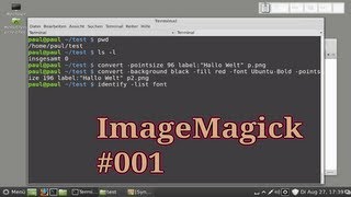 ImageMagick  Bilder mit Text erstellen [upl. by Ahsiakal]