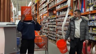 Bucket Over Head Prank [upl. by Shaper]