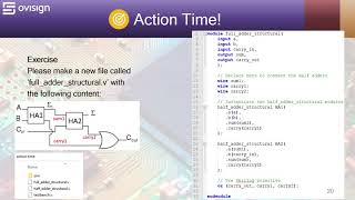 Verilog full adder  structural style [upl. by Eeneg]