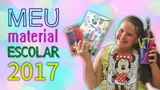 MEU MATERIAL ESCOLAR 2017  Comprei uma CANETA MÁGICA QUE APAGA [upl. by Sirdna124]