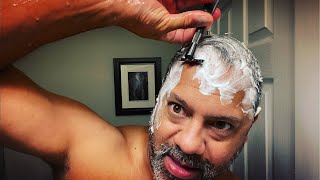 my first head shave and beard clean up with the TWIG single blade razor — average guy tested [upl. by Cronin]