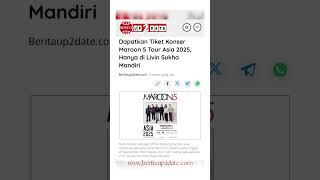 information news music konser maroon5 beritaup2date youtubeshorts youtube jis fyp song [upl. by Otrebide]