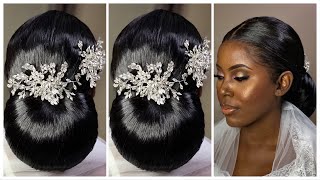 chignon bas coiffure de mariage pour le mariage civil j’ai coiffé à l’hôtel pullman [upl. by Ycnalc106]