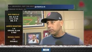 Alex Cora Gives An Injury Update On Mitch Moreland [upl. by Rozele225]