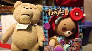 Ted plush thready bear and many kisses Elmo triple DESTRUCTION [upl. by Mavra]