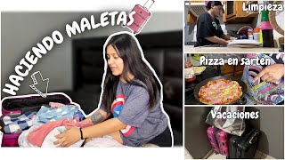 ALISTANDO TODO  Por fin vacaciones  Receta de pizza casera en sartén 🍕  limpieza [upl. by Euqinu]