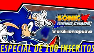 Especial de 100 INSCRITOSSonic rising chaos obrigado pelo 100 inscritos [upl. by Acirtal]