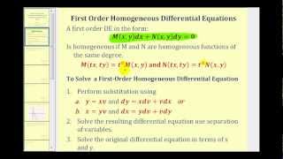 Solve a FirstOrder Homogeneous Differential Equation in Differential Form  Part 2 [upl. by Arodoet135]