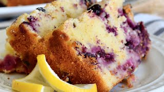 Soft and Moist Lemon Blueberry Yogurt Cake [upl. by Dov729]