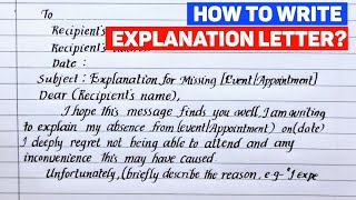 How to Write Explanation Letter  Explanation For Missing Appointment  Explanation Letter Sample [upl. by Cirone60]