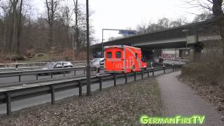 Anfahrt TLF 2450  RTW  Autobahnpolizei  VU PKWKrad [upl. by Noj783]