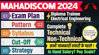 🔴Mahadiscom Diploma Trainee Electrical 2024 Syllabus Previous Year Cutoff Exam Pattern Strategy [upl. by Eidoj190]