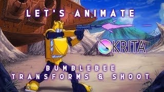 Lets Animate  Krita Bumblebee Transforms amp Shoot [upl. by Mascia]