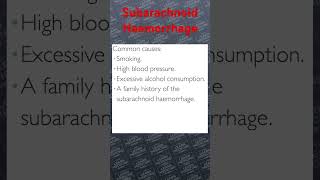 Subarachnoid Hemorrhage common causes science anatomy medicine [upl. by Icnan597]