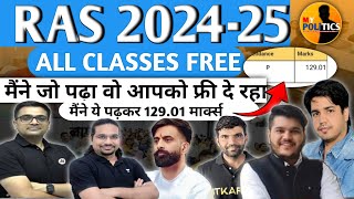 RAS 202425 How I Scored 12901 Marks  Free Study Material [upl. by Eelynnhoj97]