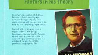 Chomskys Theory of Language Development [upl. by Pandich]