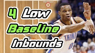 4 Low Baseline Inbounds plays vs Man Defense [upl. by Felicdad]